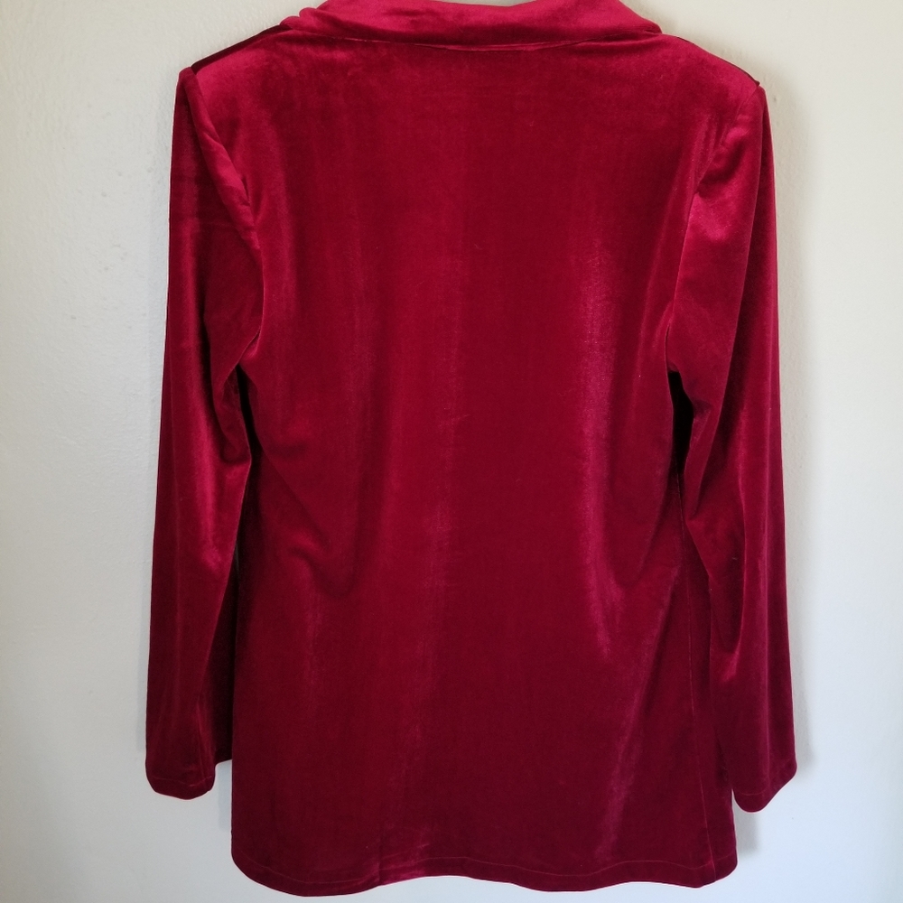 RED VELVET BLAZER - Picture 4 of 4